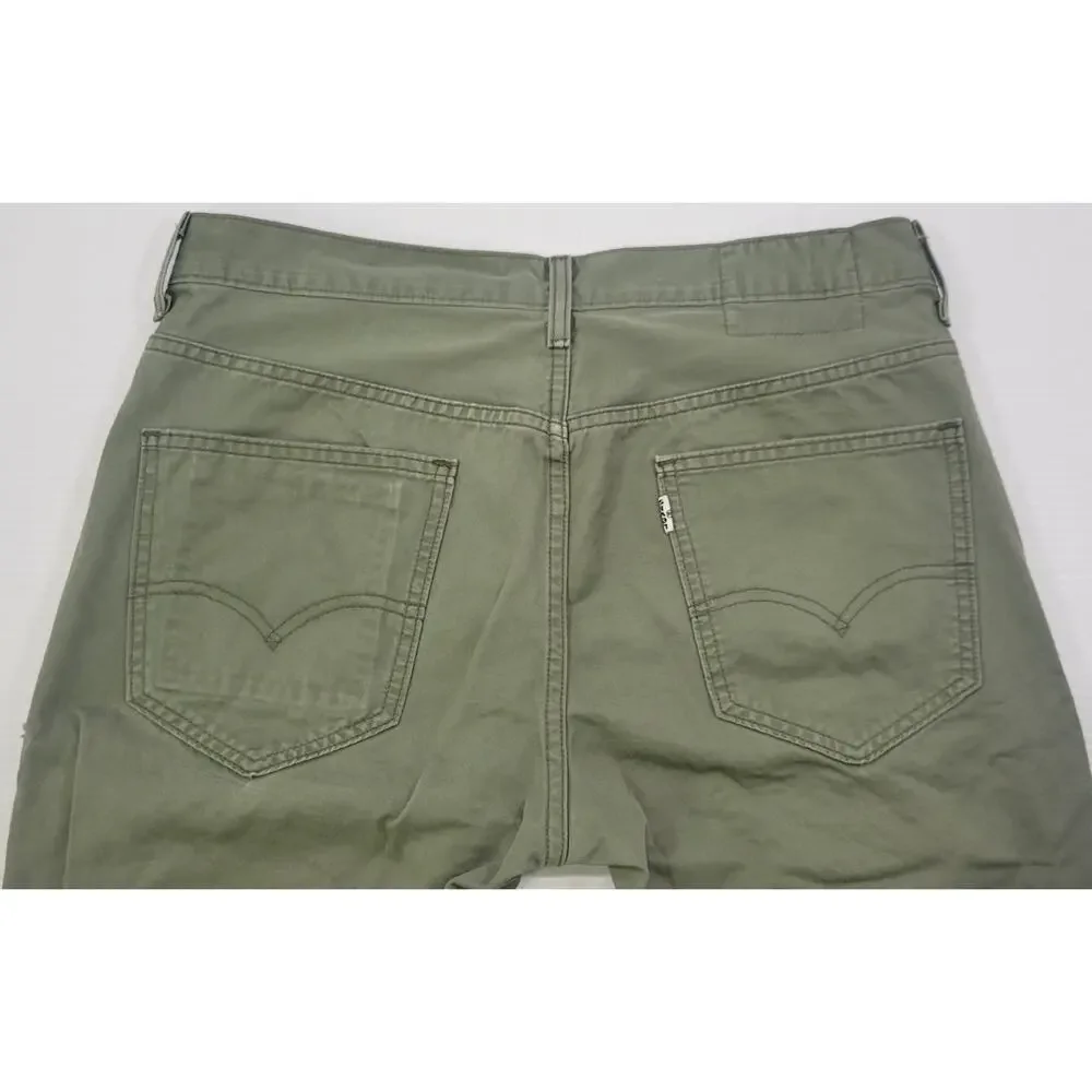 F8) Levi’s Strauss & Co. Men Olive Green Khaki Jeans Cotton 33x30